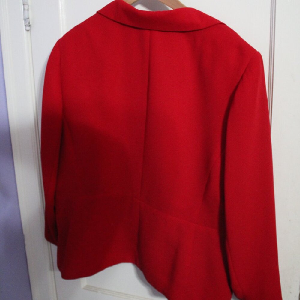 Kasper Separates Red Polyester Blazer Size 24w - image 4